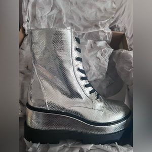 Jessica Simpson combat boots